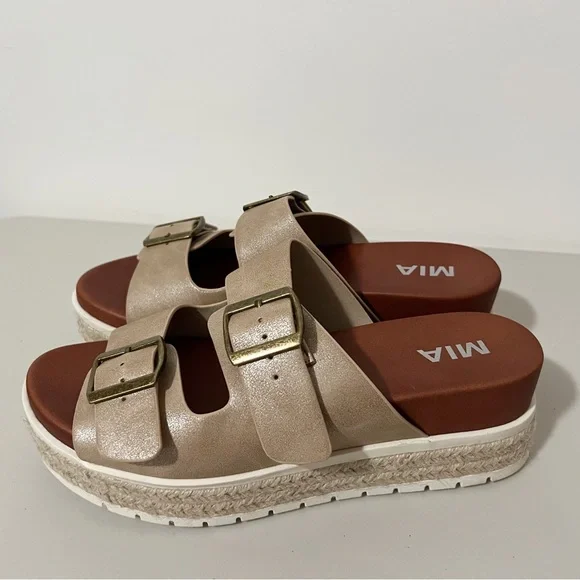 MIA Slide Espadrille Platform Sandal Size 7.5 - Picture 4 of 8